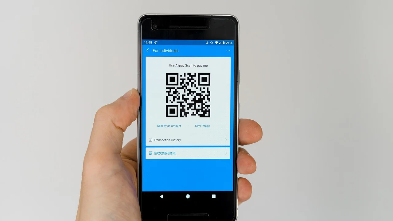 Cartão de contato com código QR em destaque