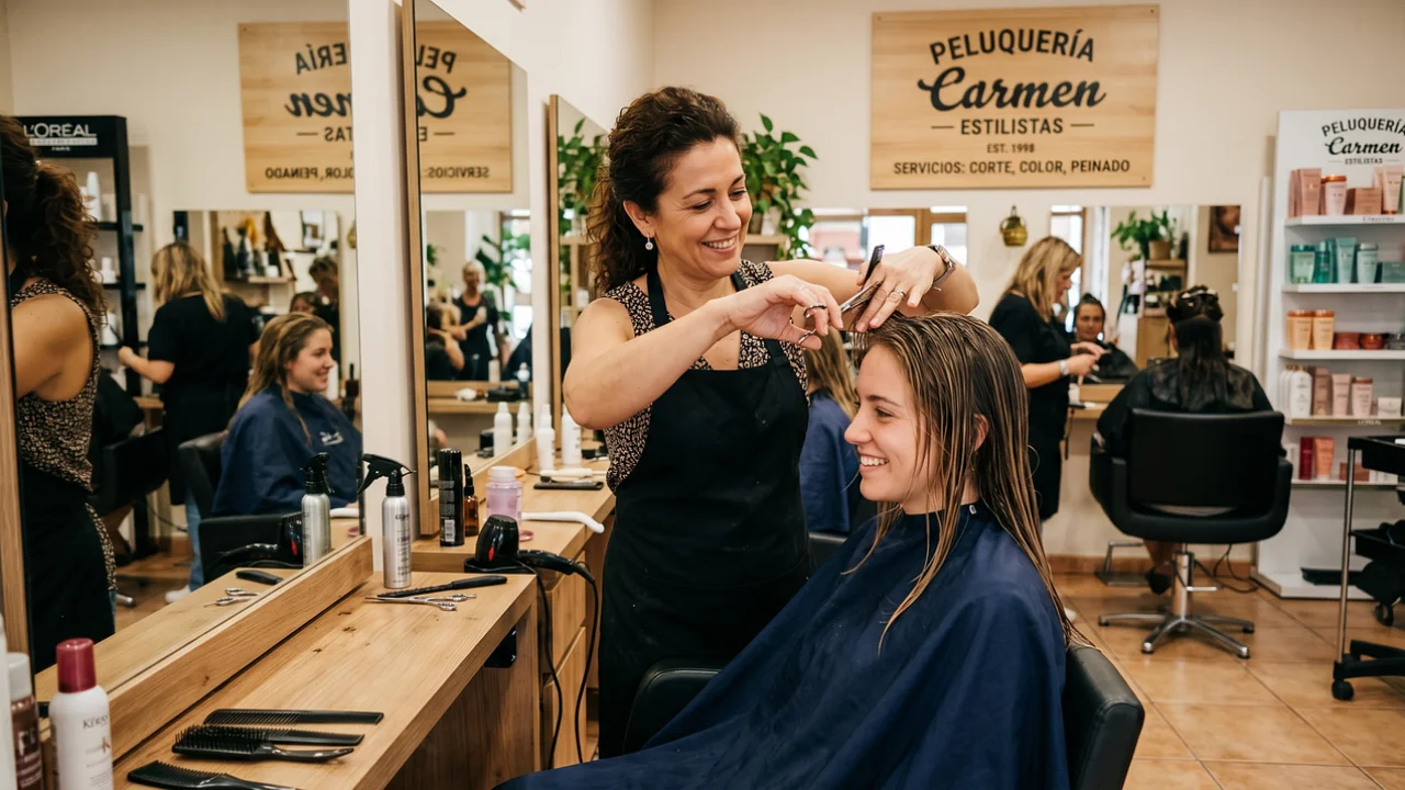 Cabelo em camadas com movimento nas pontas.