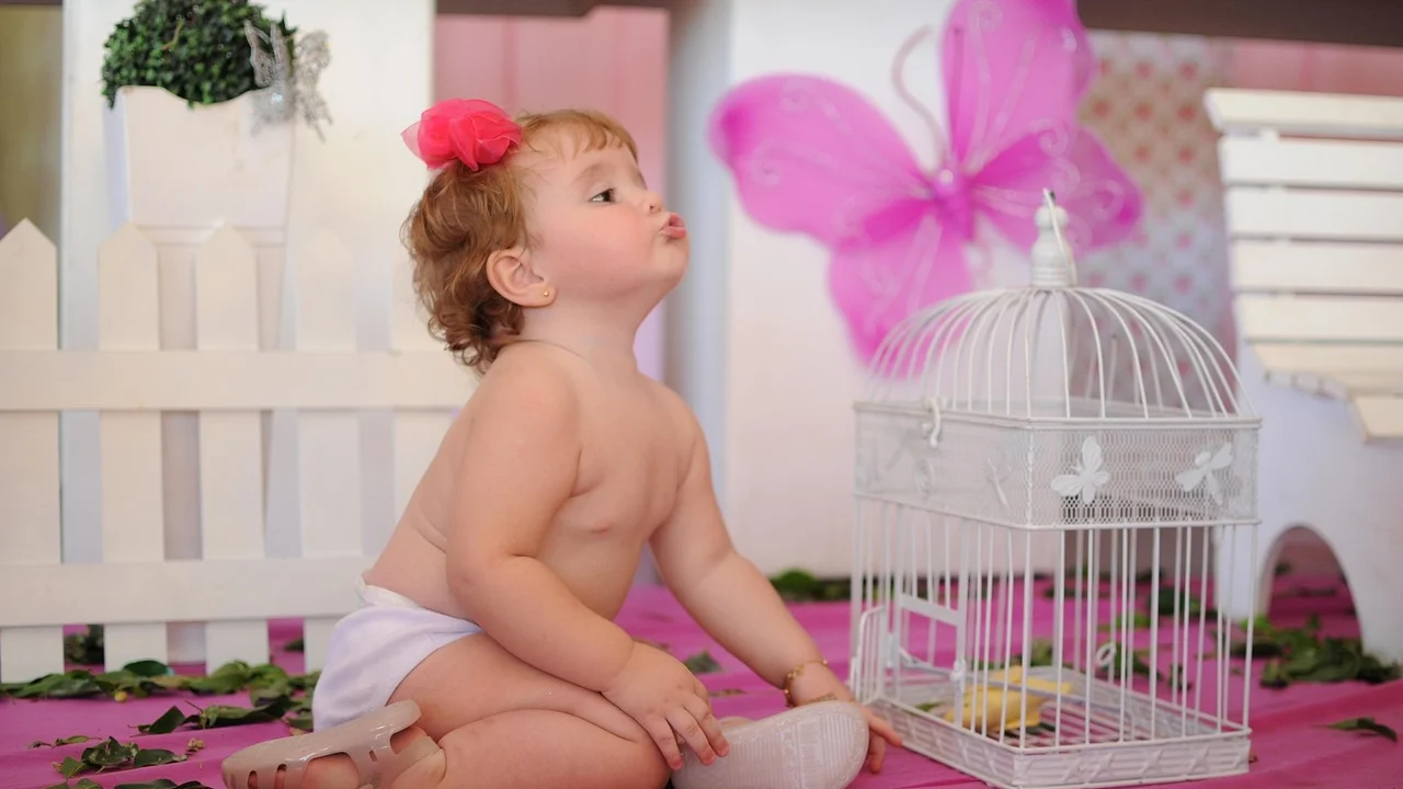 Desenho coletivo feito durante uma festa infantil