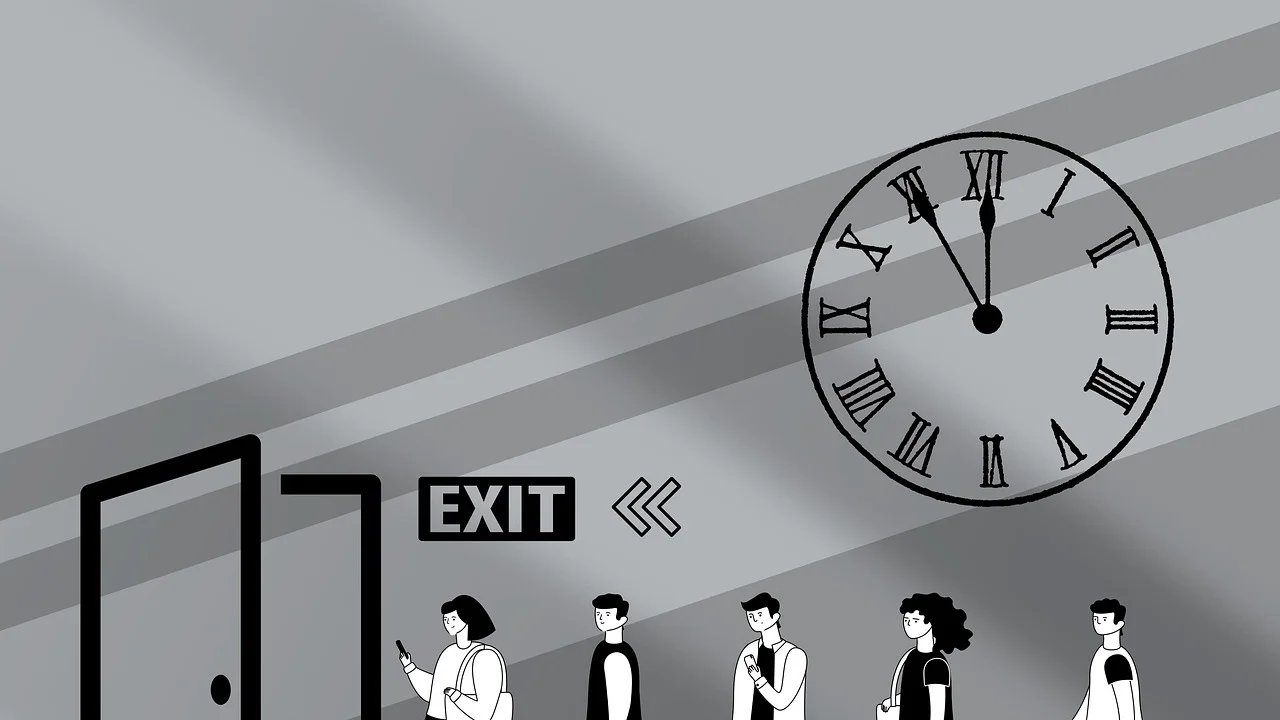 Conversa reservada entre trabalhador e liderança no escritório.