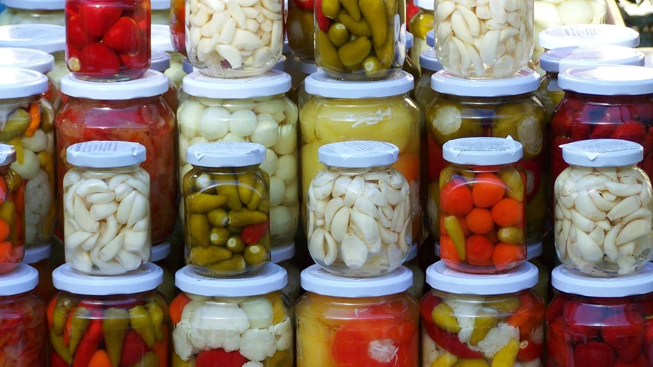 Cenoura, cebola e rabanete preparados para conserva