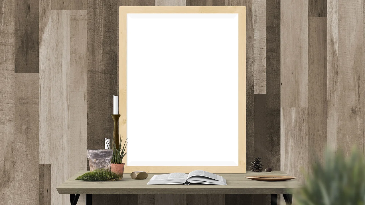 Tela abstrata pintada à mão em tons neutros e terrosos.