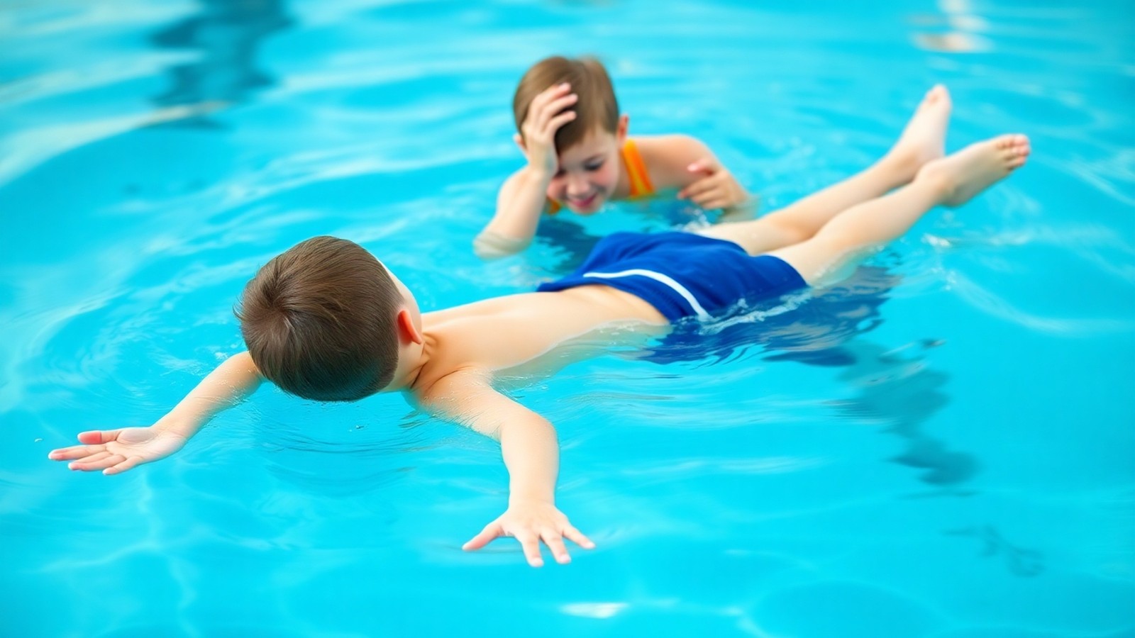 como boiar na piscina