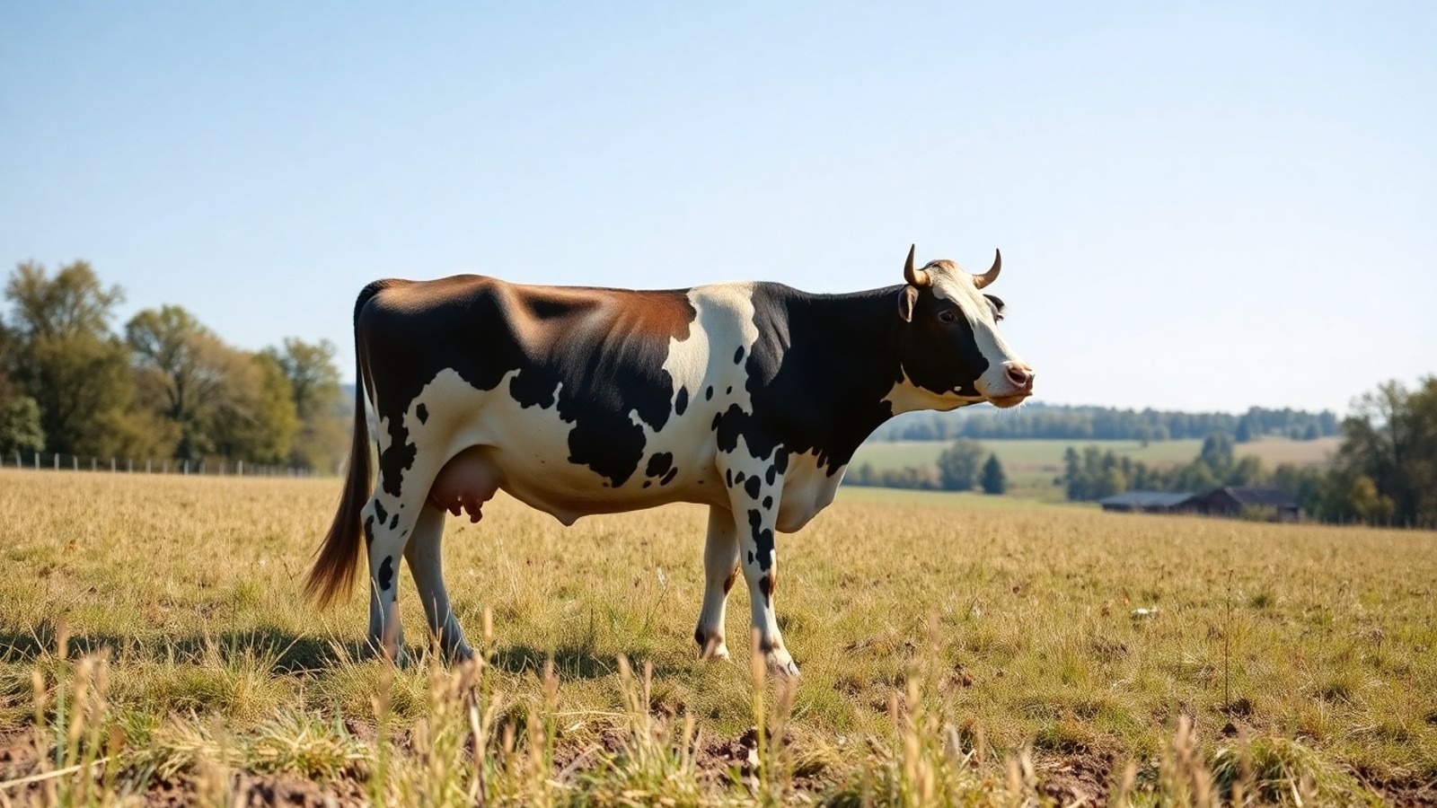 vaca em pastagem