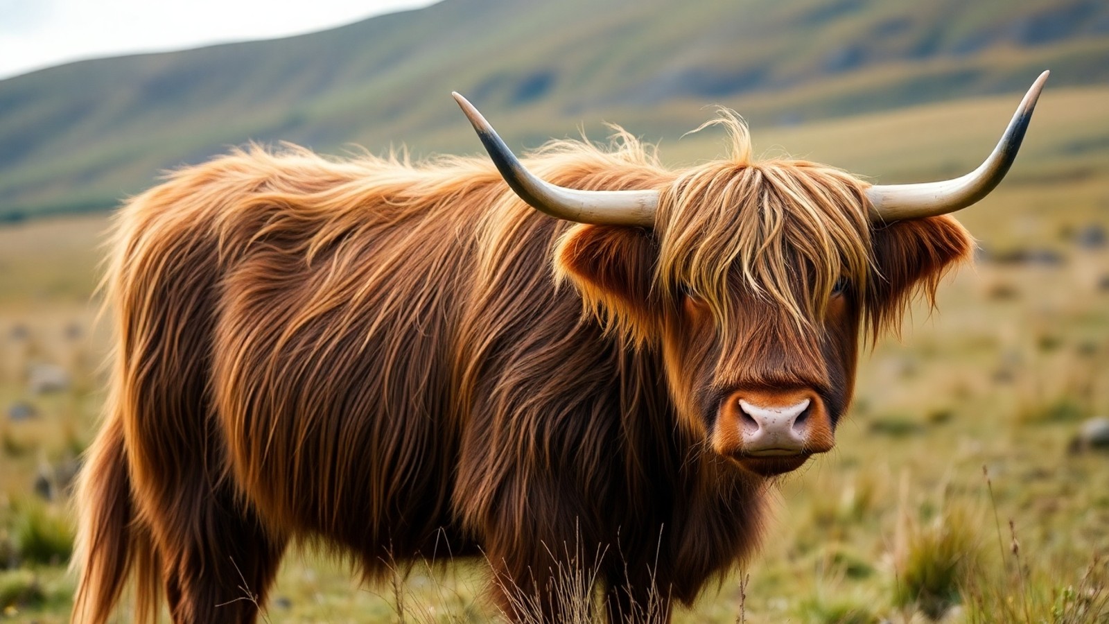 vaca highland pastagem escocesa