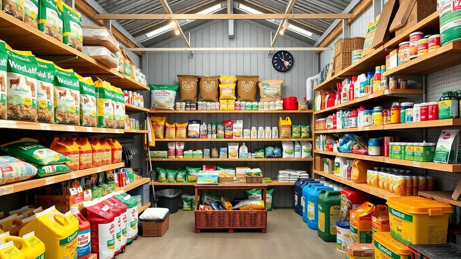 interior de agropecuaria rural
