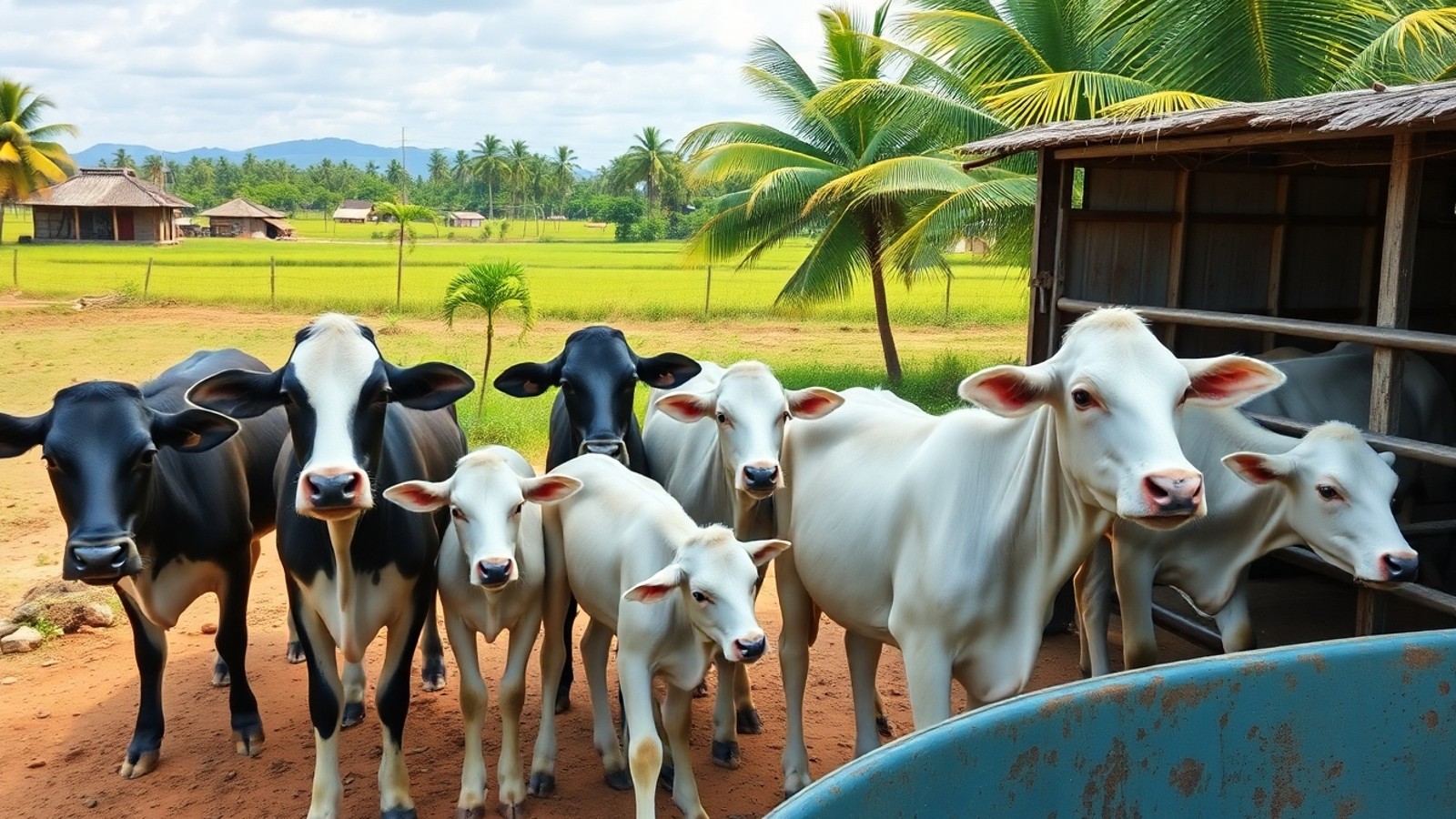 gado novo chegando a fazenda