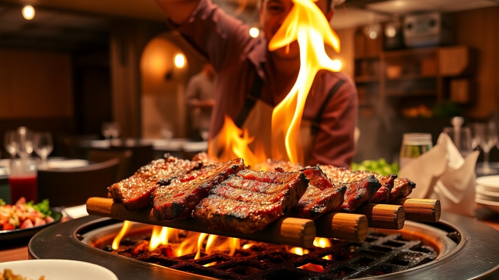 churrascaria boi brasa fogo carne