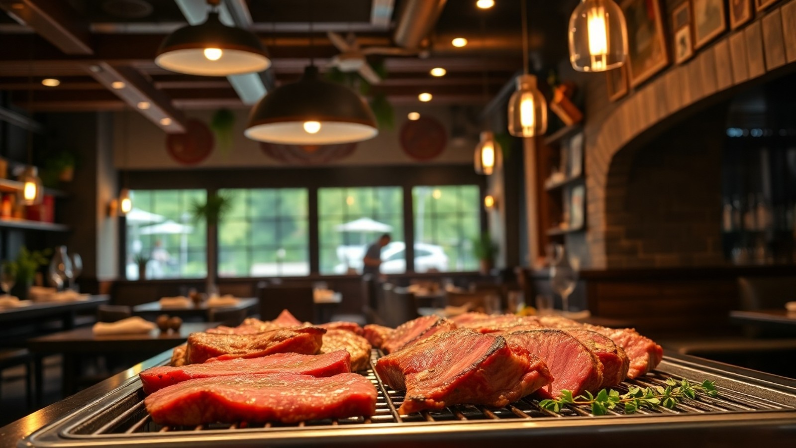 churrascaria boi de corte ambiente interno