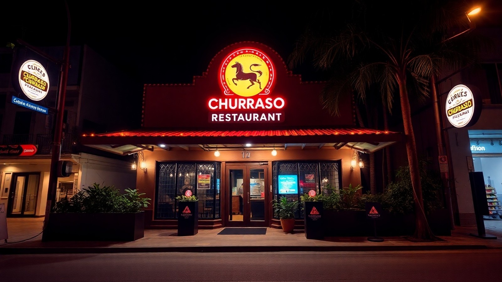 fachada boi bravo contagem noite