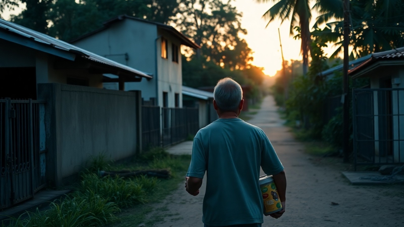 trabalhador rural saindo ao amanhecer