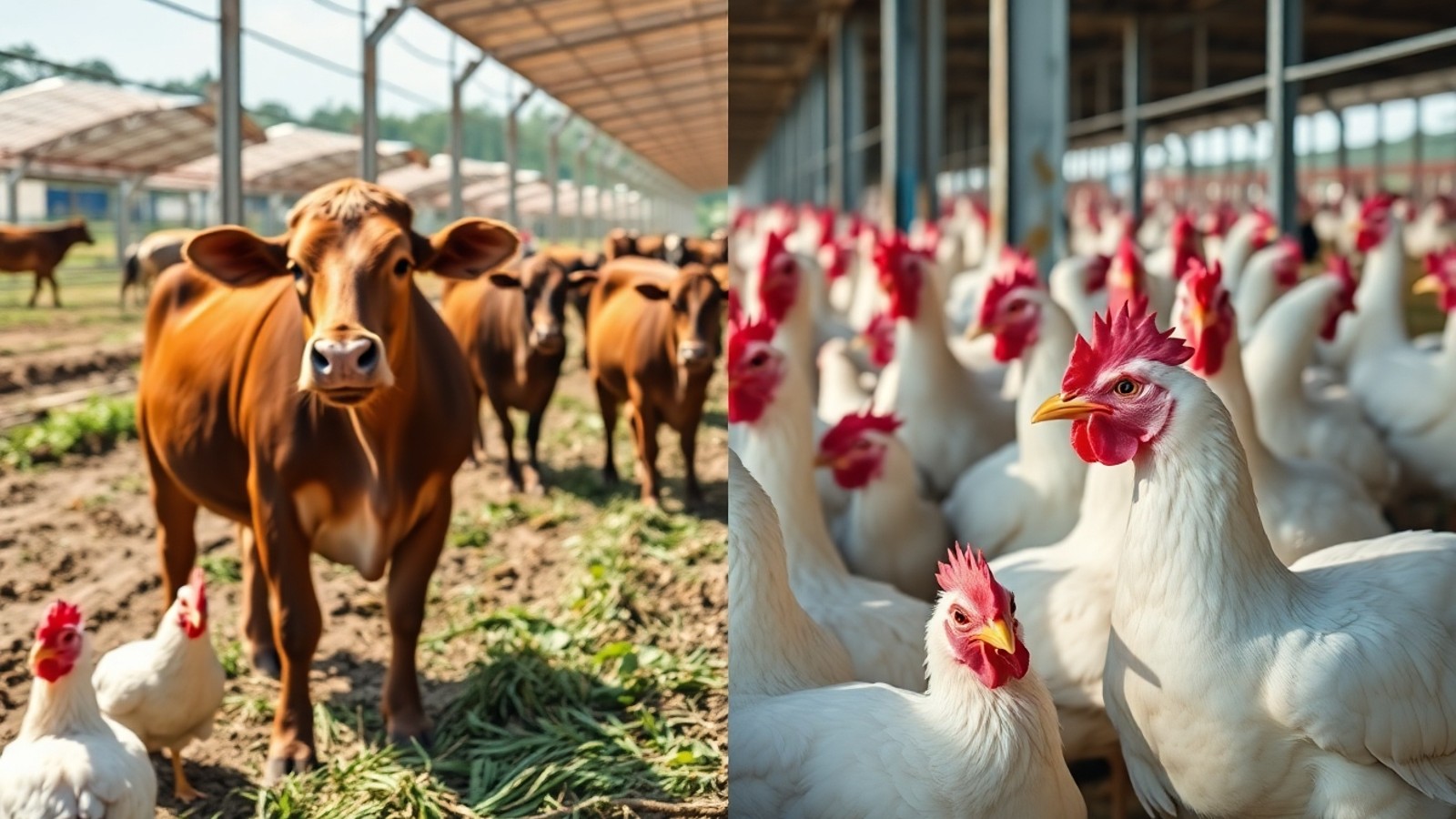 vaca e frango agronegocio