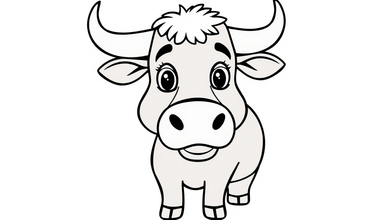 boi da cara preta desenho colorir 1