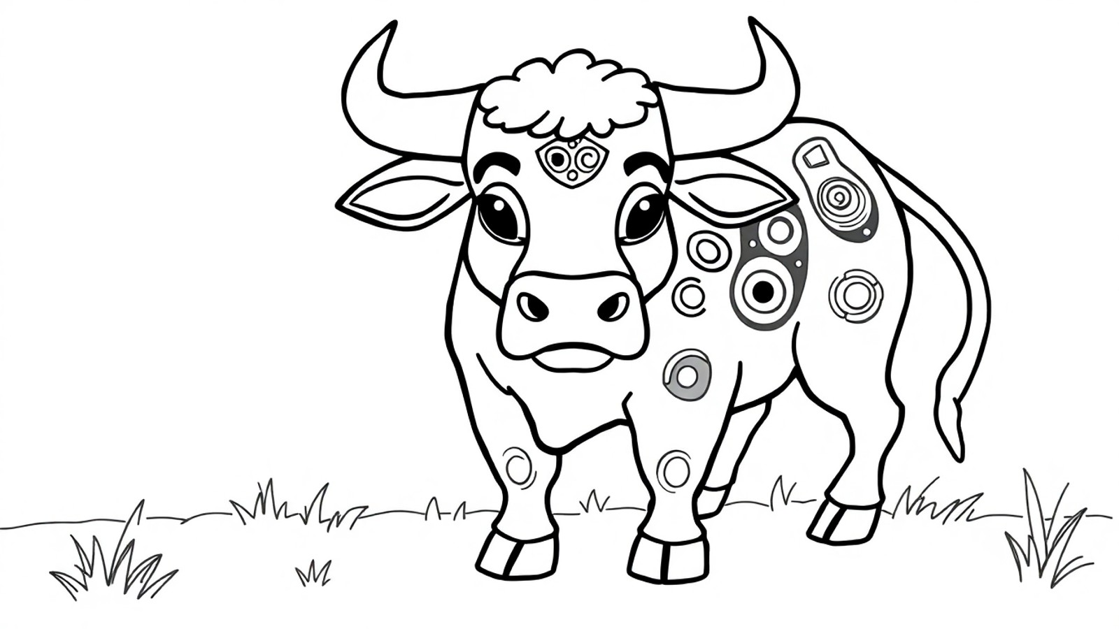 boi da cara preta para colorir 1