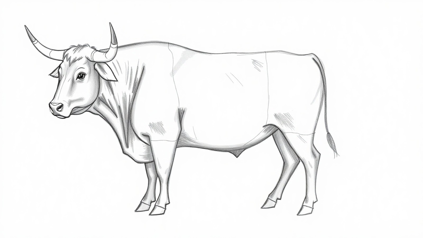 desenho do boi passo a passo