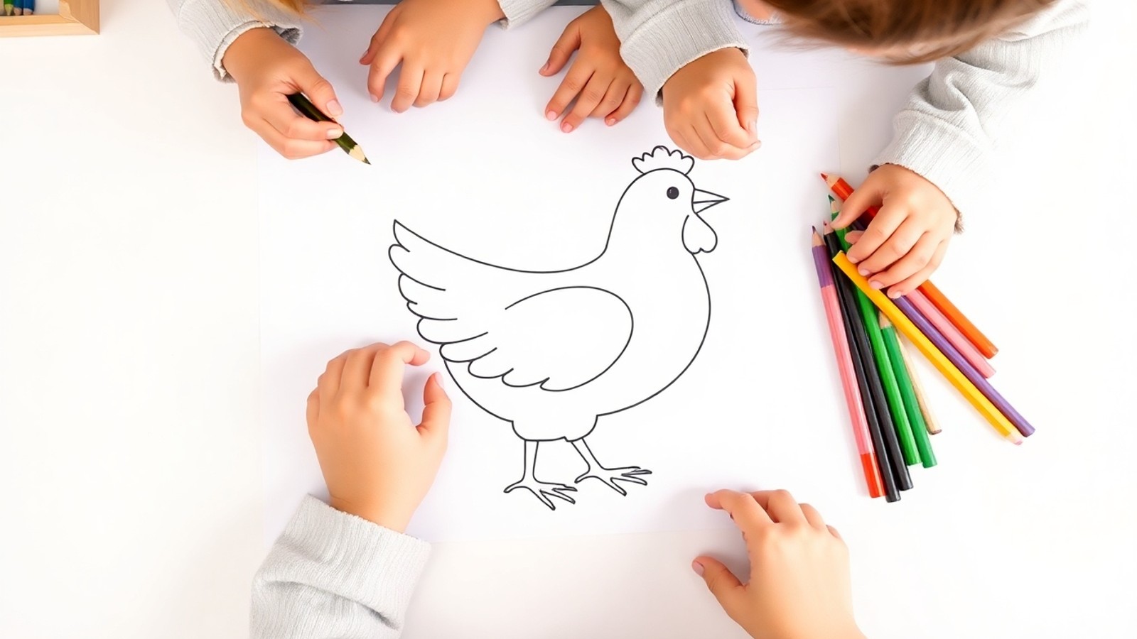 galinha para colorir atividades infantis