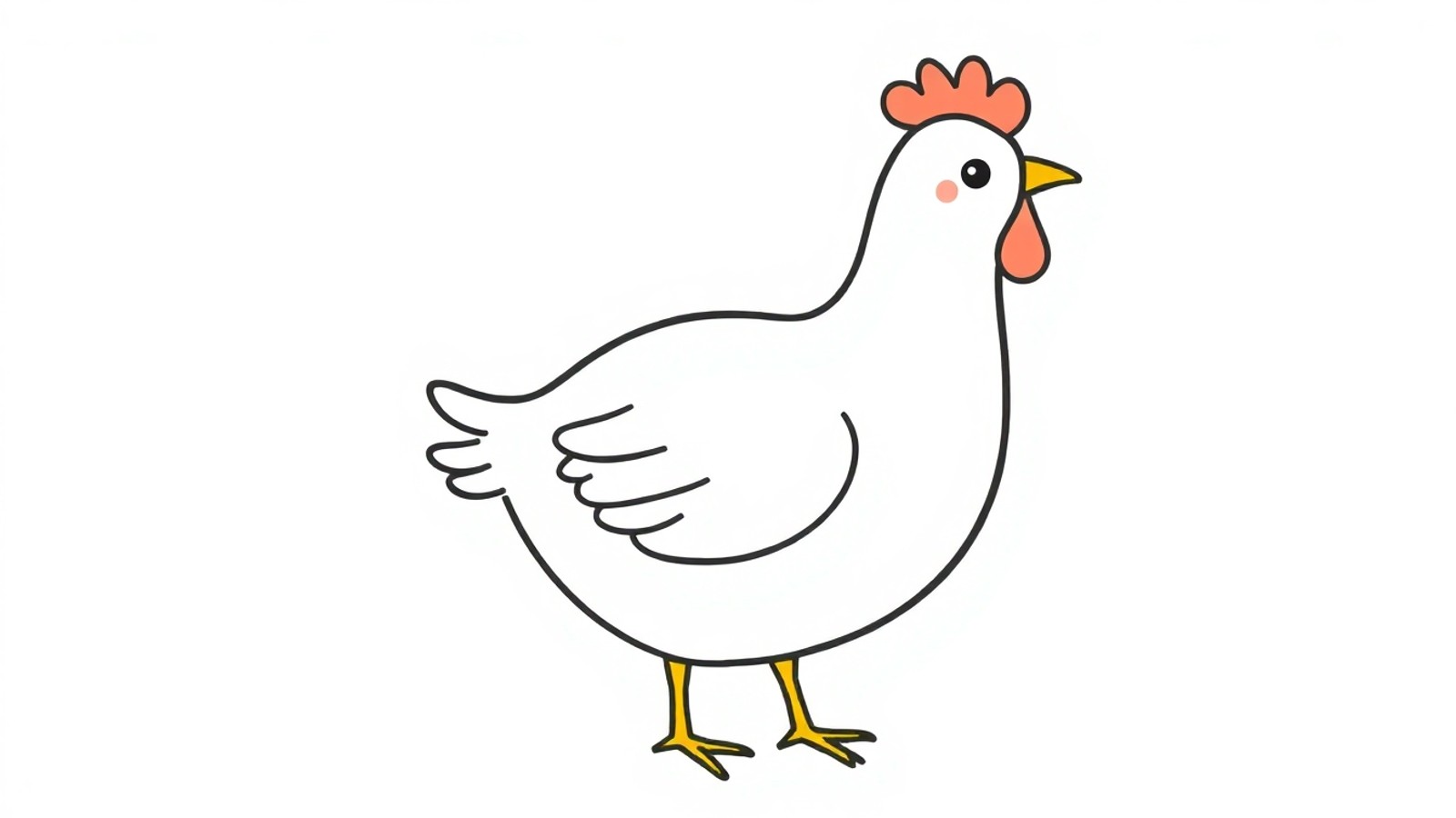 galinha simples para desenhar