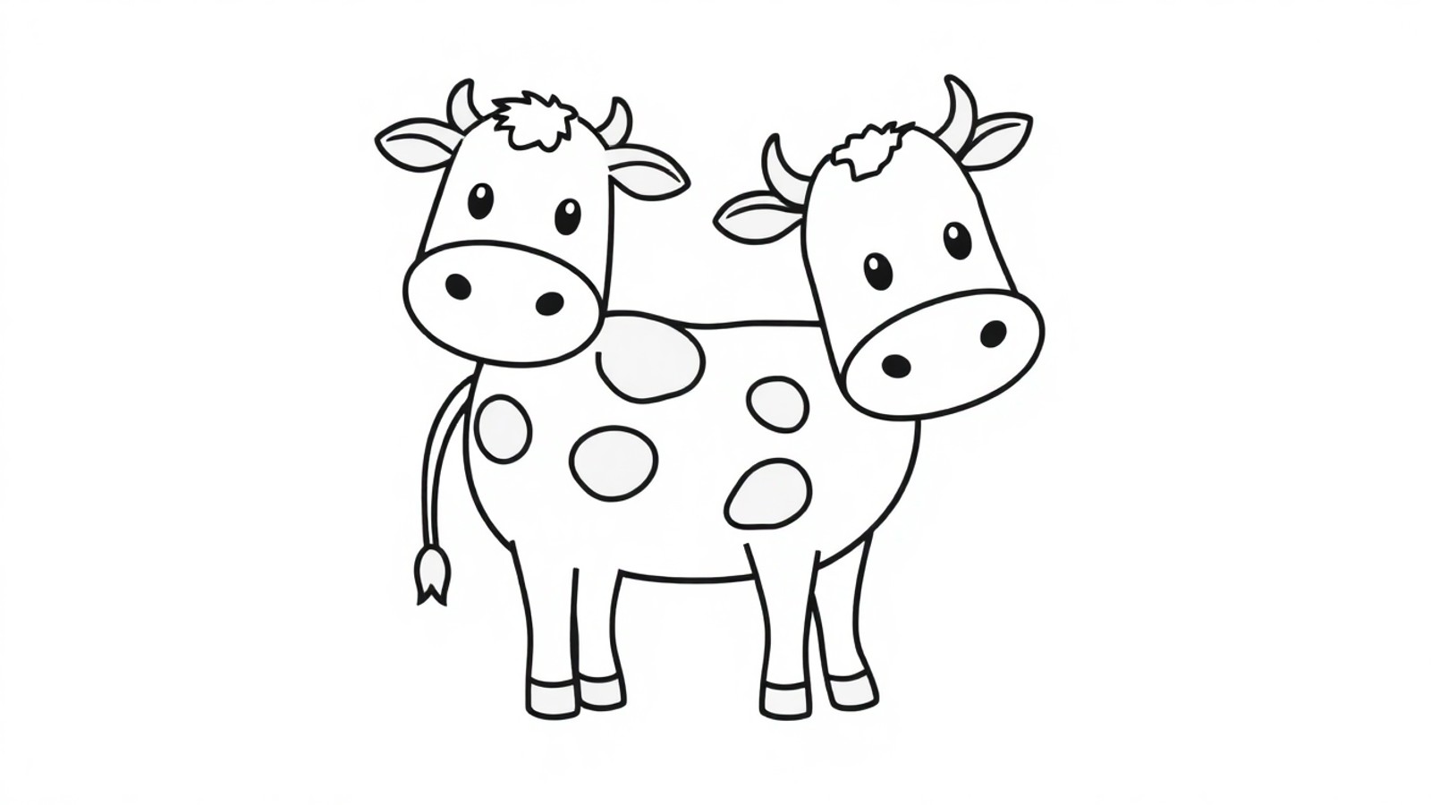 vaca cartoon desenho simples