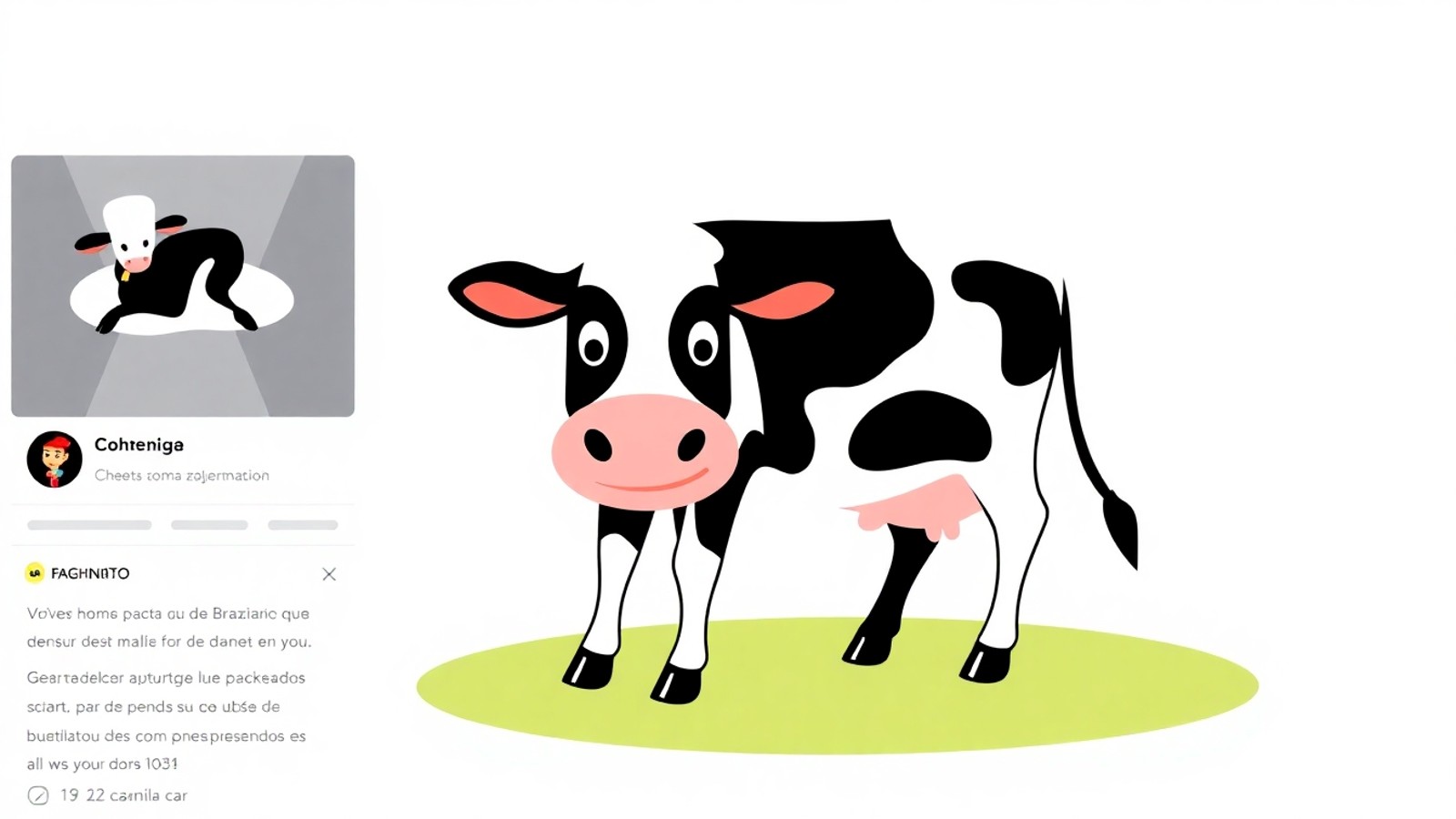 vaca emoji interface digital