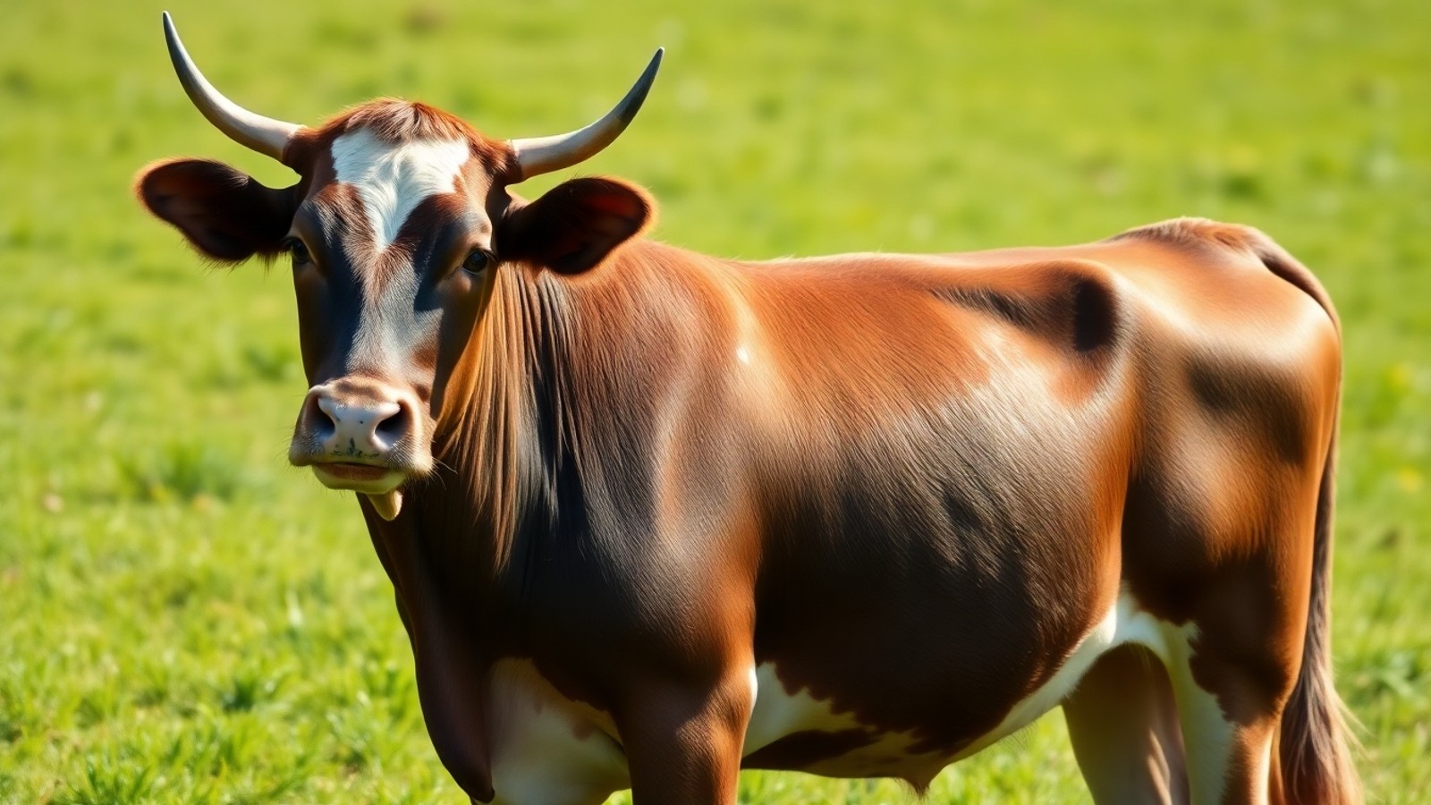 vaca no pasto realista