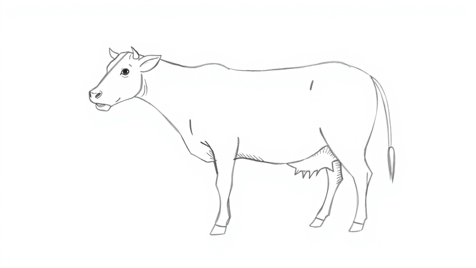 vaca para desenhar passo a passo