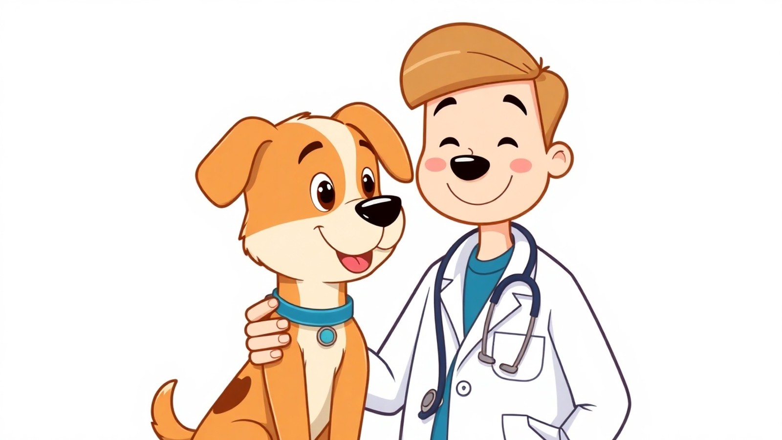 veterinario amigavel com cachorro