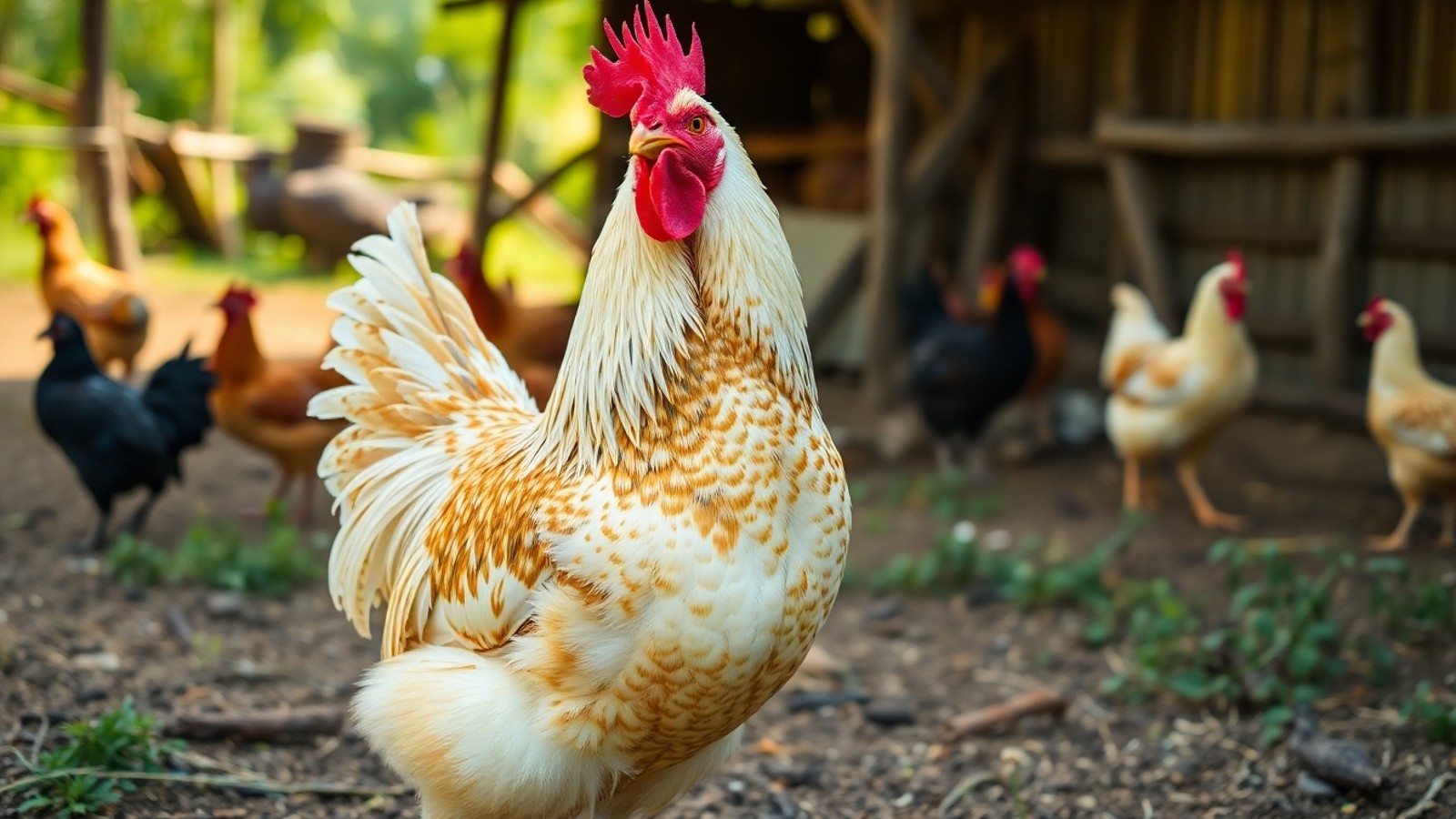 galinha brahma em ambiente rural