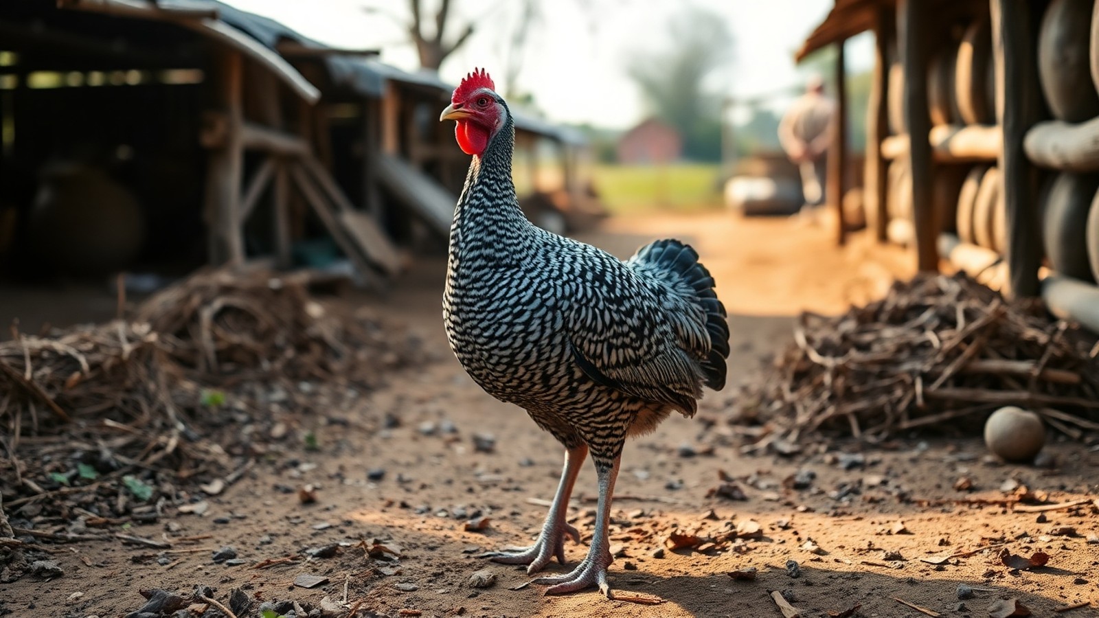 galinha da angola no ambiente rural