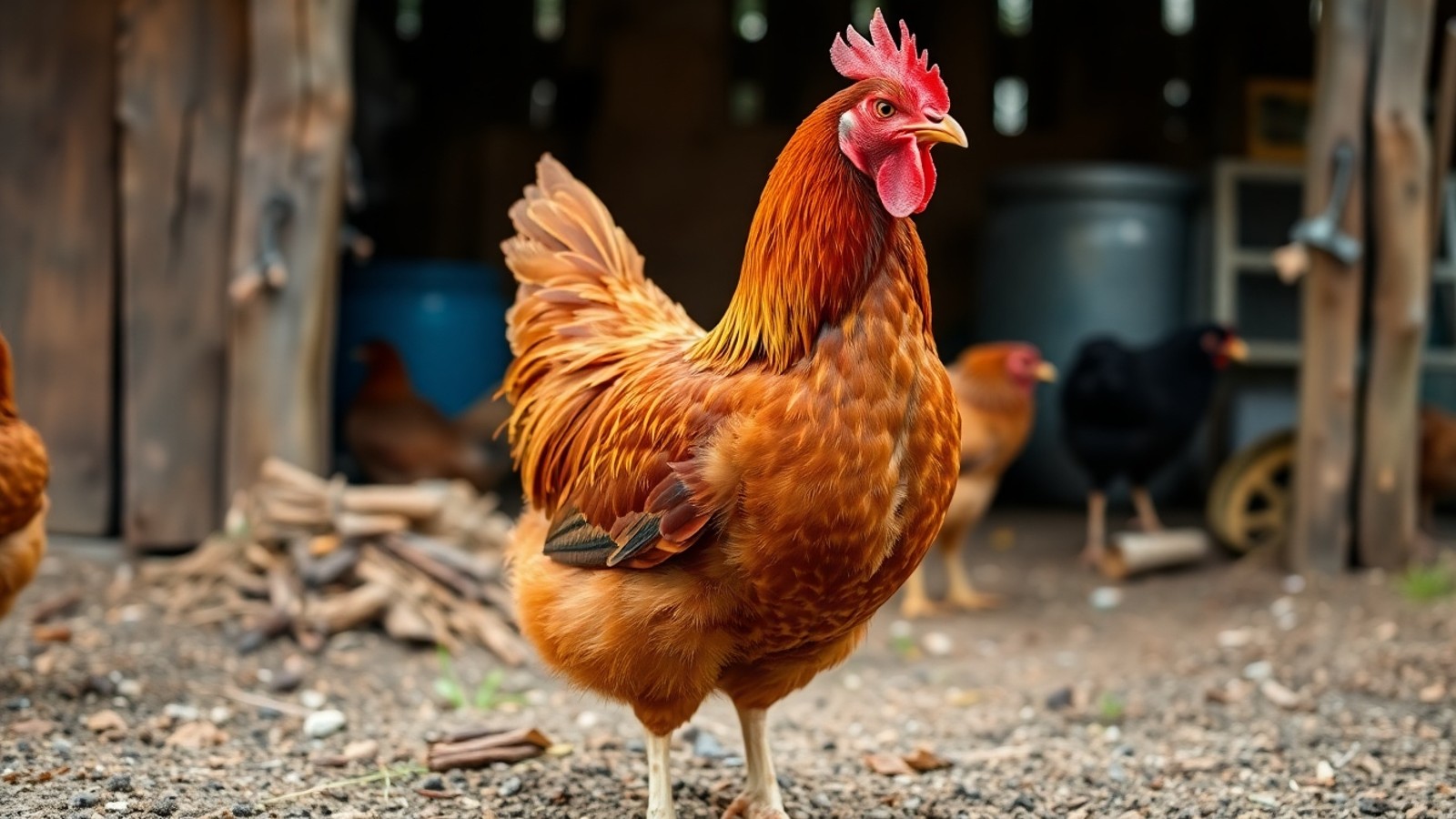 galinha rhodilan fazenda rustica
