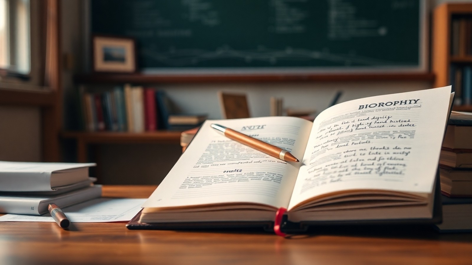 biografia escrita e livros