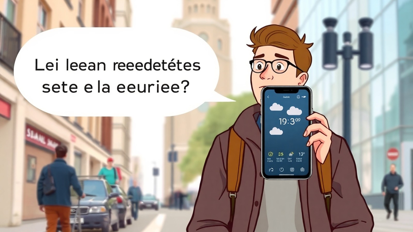 pessoa perguntando temperatura em espanhol