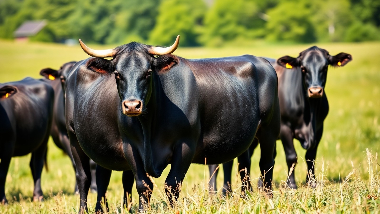 gado aberdeen angus pasto