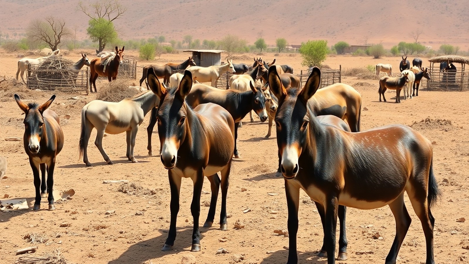 gado asinino campo seco