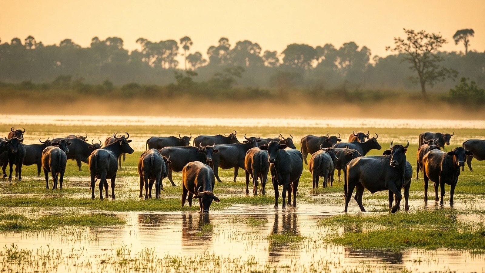 gado pantaneiro no pantanal
