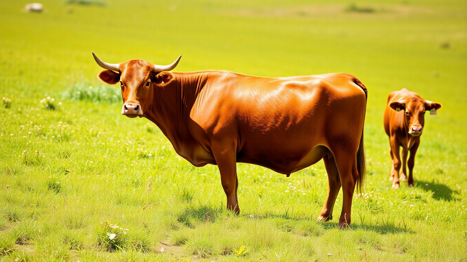 gado red angus pasto