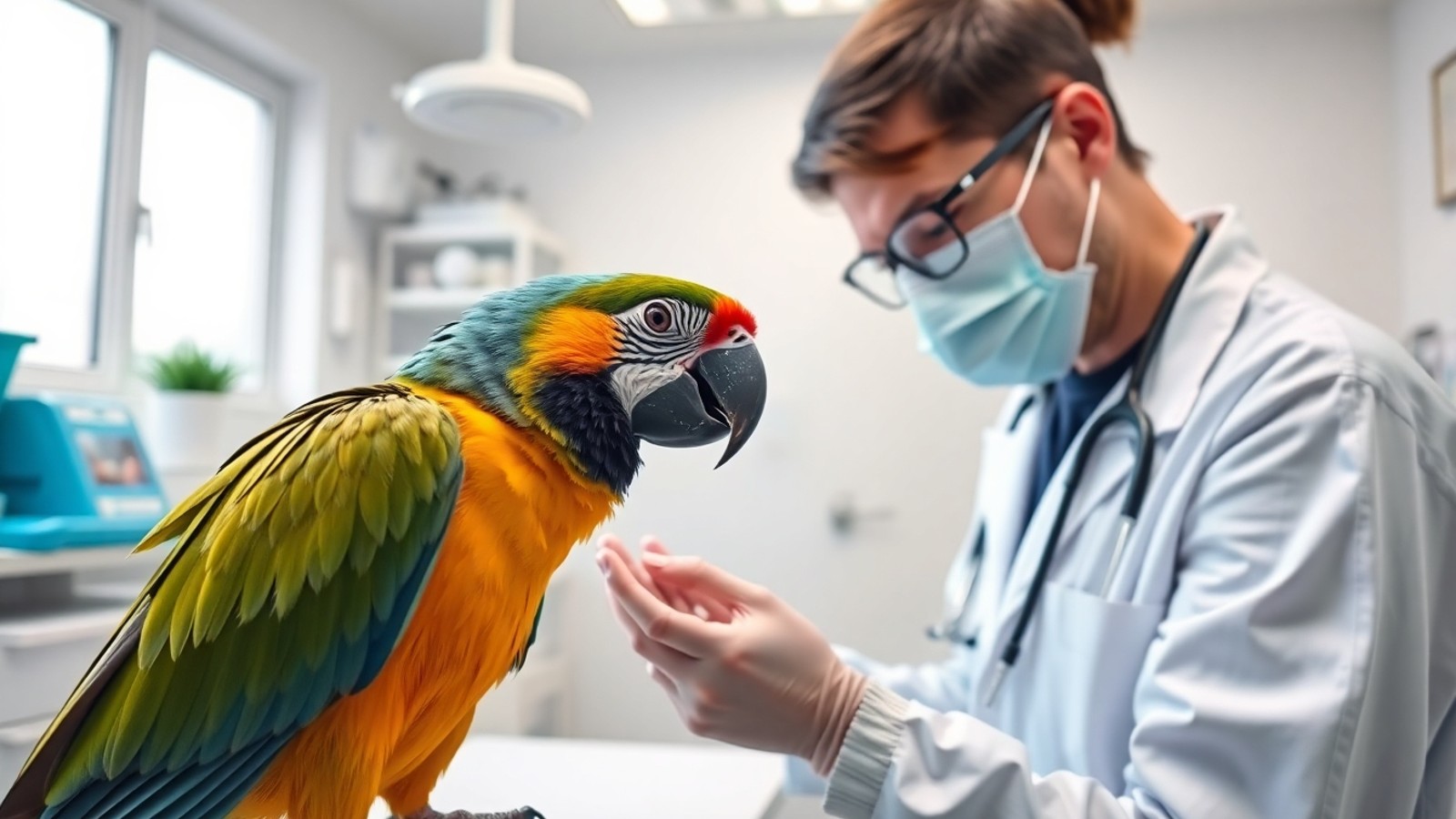 consulta veterinaria de ave