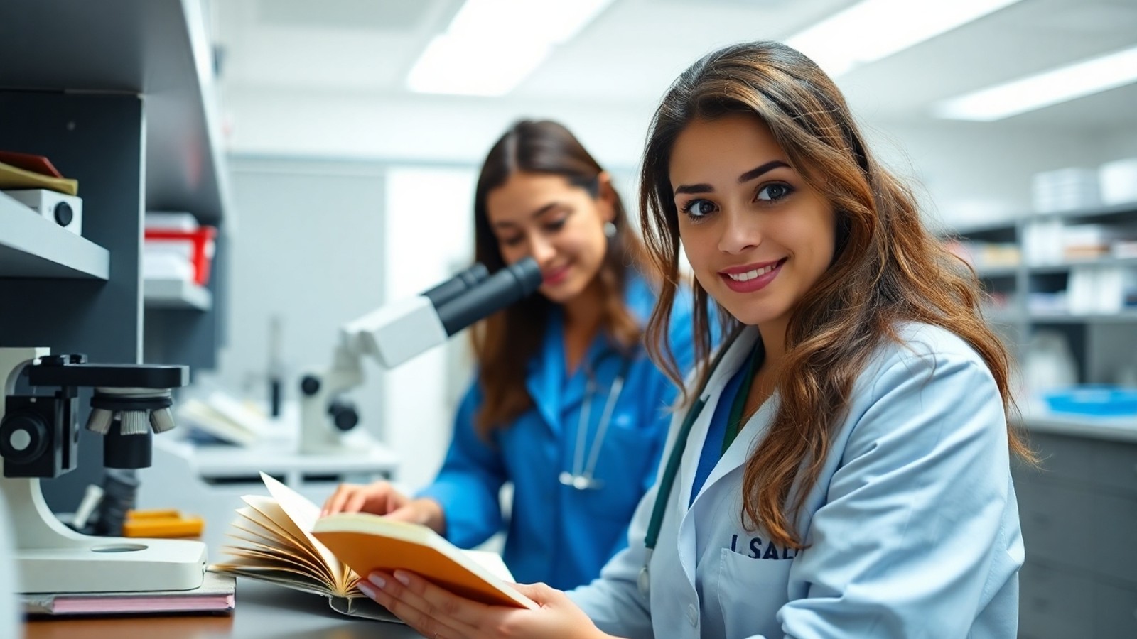 estudante de veterinaria em laboratorio